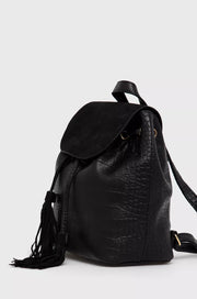 Vintage leather backpack - Black