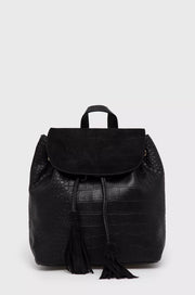 Vintage leather backpack - Black