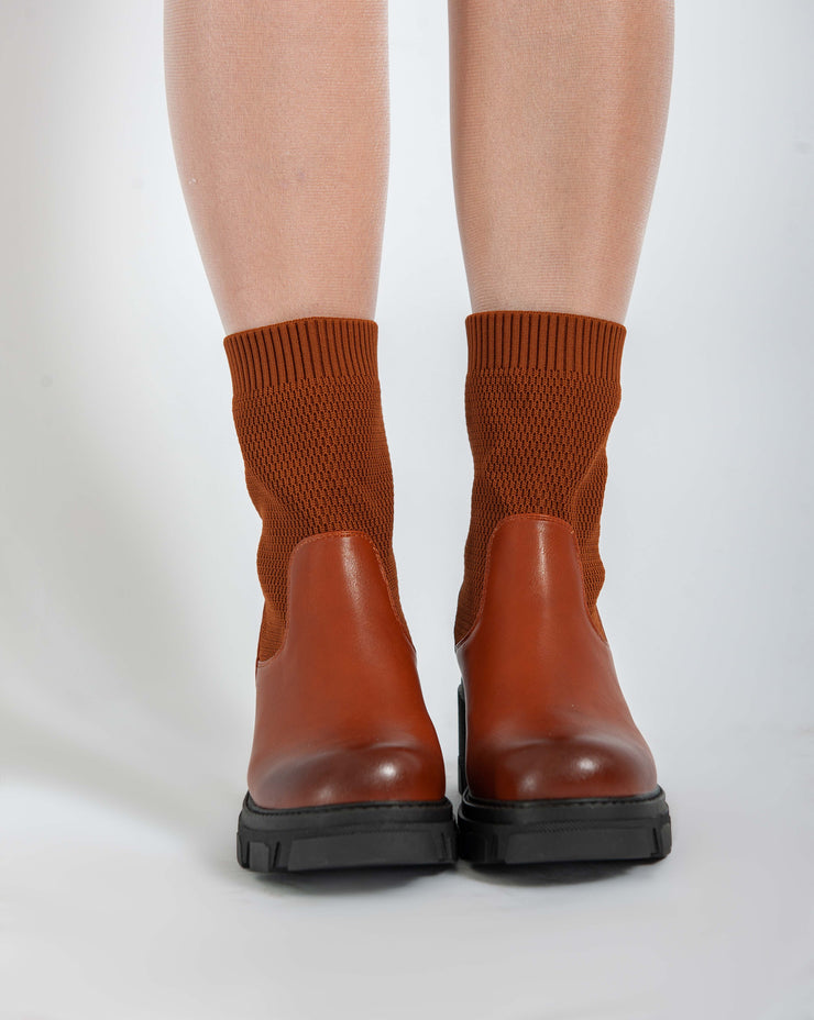 Chunky ankle boots - Camel