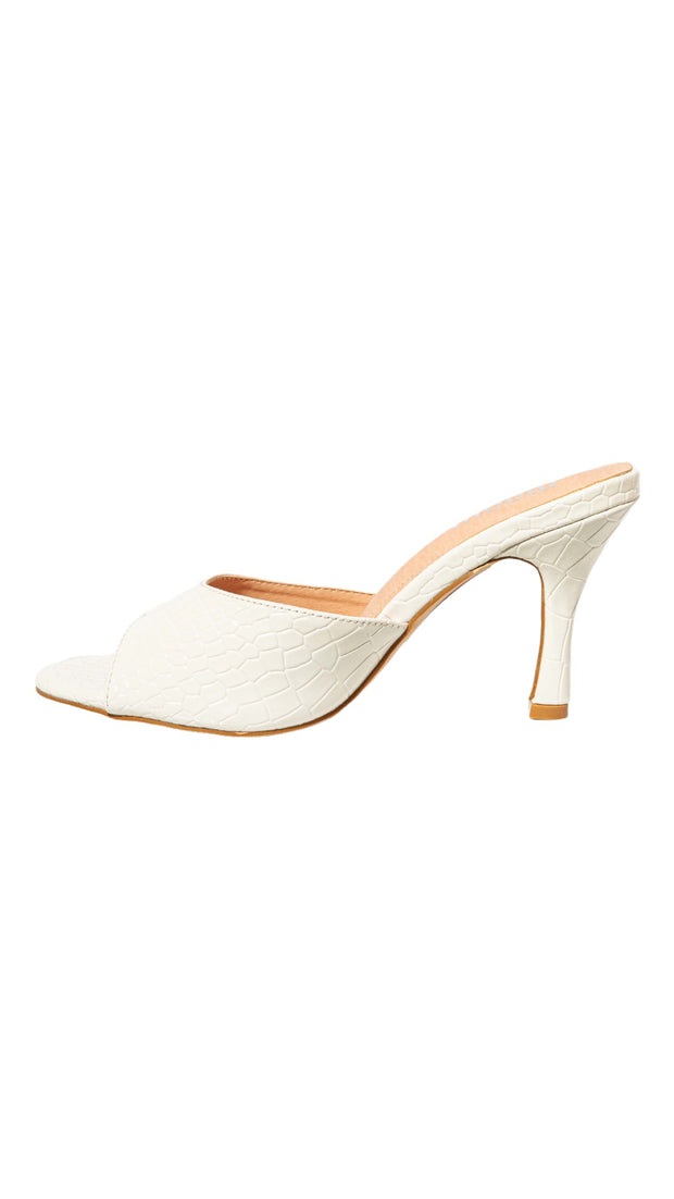 High heel sandals - White