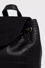 Vintage leather backpack - Black