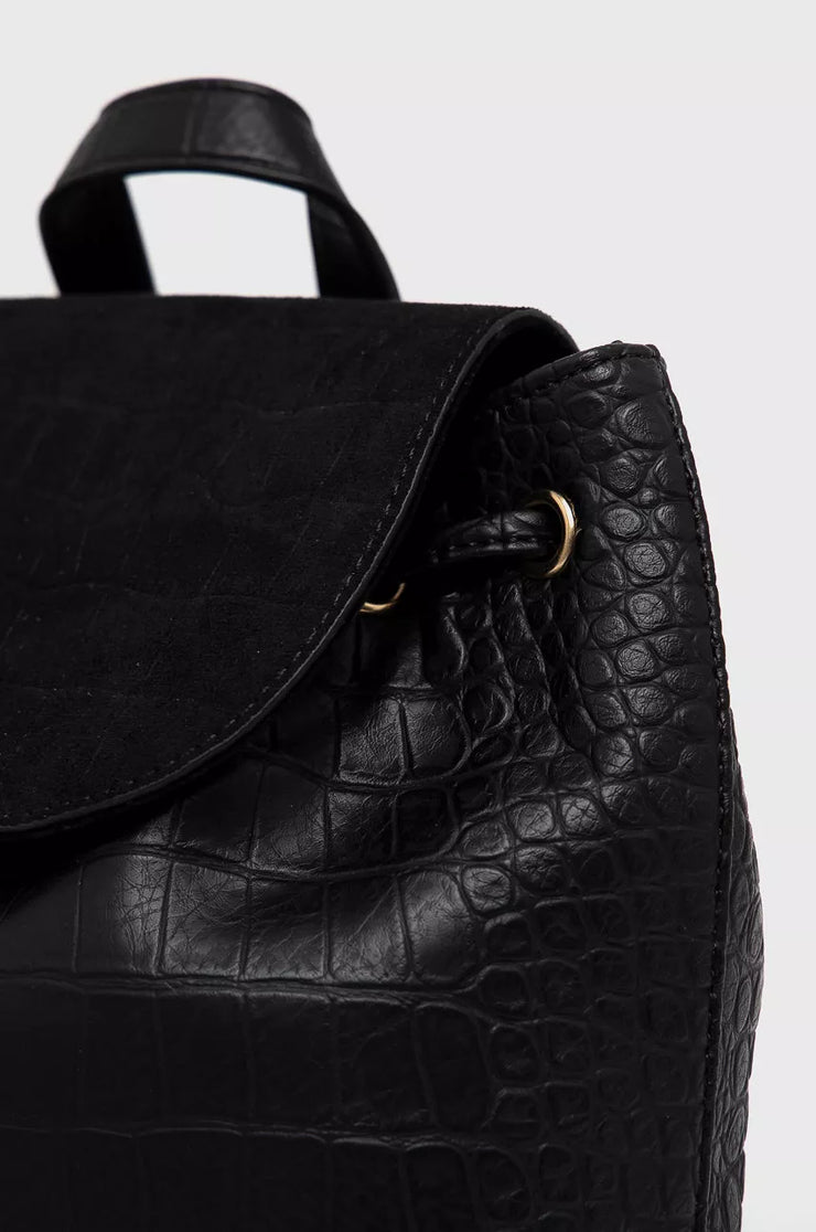 Vintage leather backpack - Black