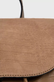 Vintage leather backpack - Beige