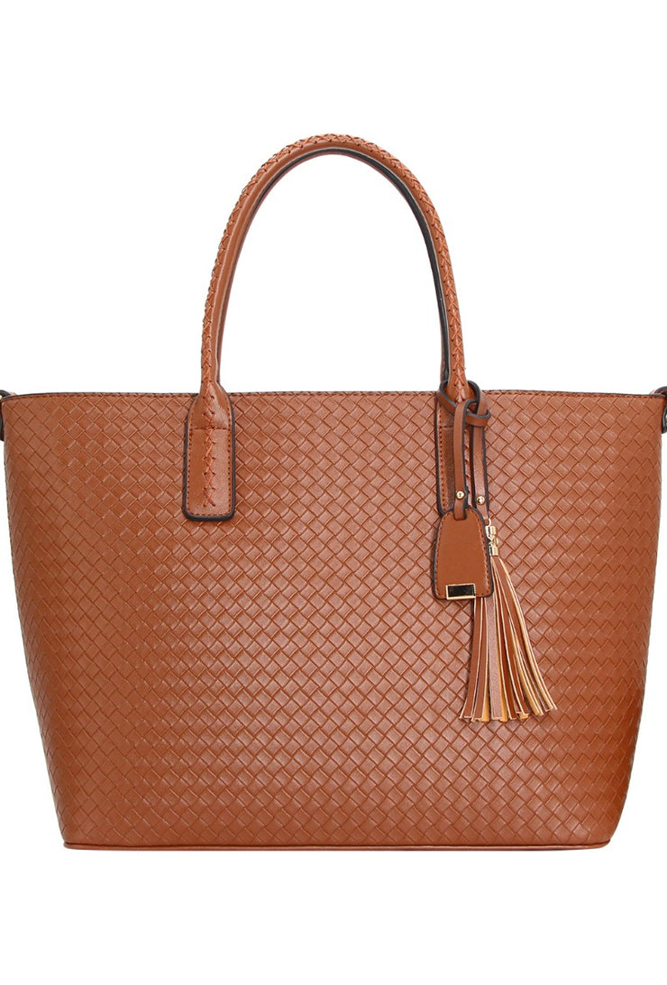large shoulder tote bag - Camel
