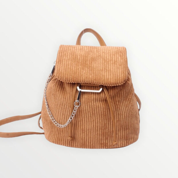 vintage corduroy backpack - Camel