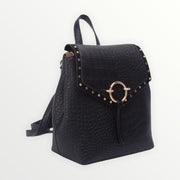 Luna leather backpack - Black