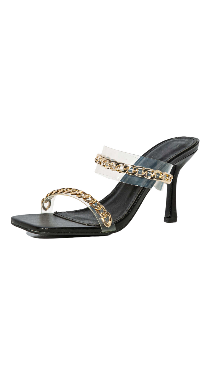 Chain High heels Mules