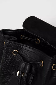 Vintage leather backpack - Black
