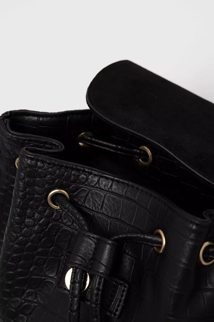 Vintage leather backpack - Black