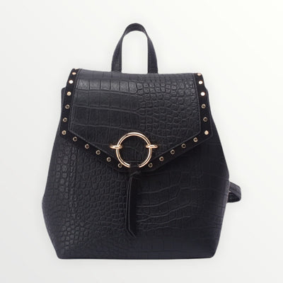 Luna leather backpack - Black